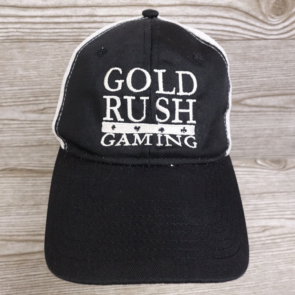 GOLD RUSH GAMING GAMBLING CASINO BLACK PROMO SNAPBACK BASEBALL‎ HAT CAP